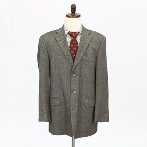 Stafford 44L Beige HB 3-Button Sport Coat Blazer Jacket B969